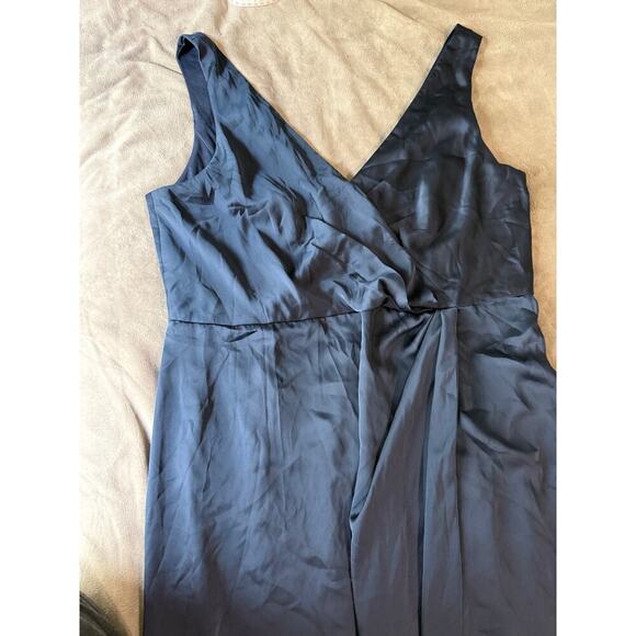 NWOT After Size Formal Gown DRAPED TULIP BRIDESMAID DRESS Size 22 W Blue - Picture 5 of 12